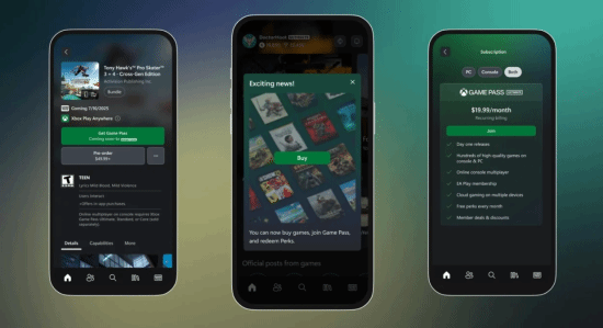 移动APP可直接买游戏 还能串流到手机上玩!mg不朽情缘平台网站Xbox迎来4月